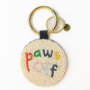 Kelsey Paws Off Seed Bead Bag Accessory Key Ring Kelly Green