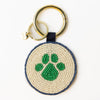 Kelsey Paws Off Seed Bead Bag Accessory Key Ring Kelly Green