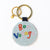 Kelsey Bon Voyage Seed Bead Bag Accessory Key Ring Light Blue