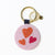 Kelsey Kiss Seed Bead Bag Accessory Key Ring Pink