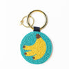 Kelsey Bananas Seed Bead Bag Accessory Key Ring Turquoise