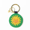 Kelsey Soleil Sun Seed Bead Bag Accessory Key Ring Yellow Green