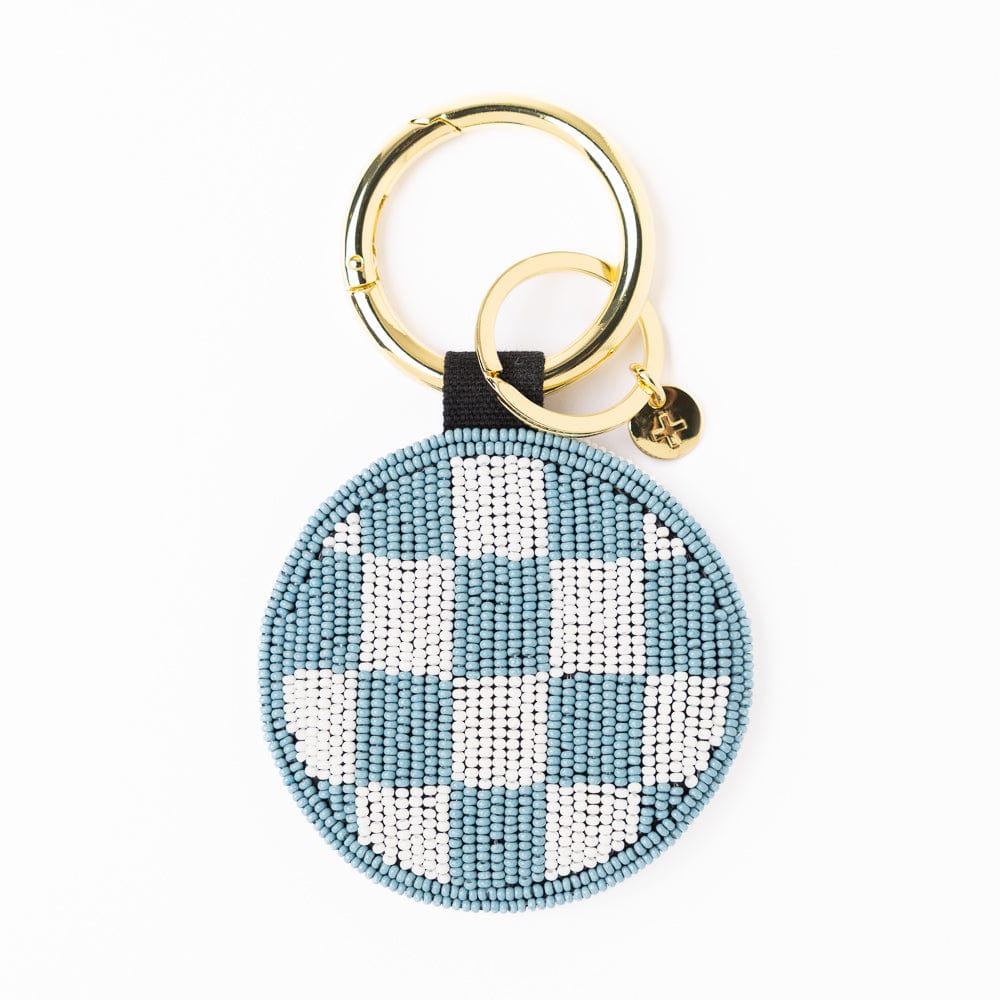 Game Day Football Beaded Bag Charm Navy, Blue, + White Wholesale