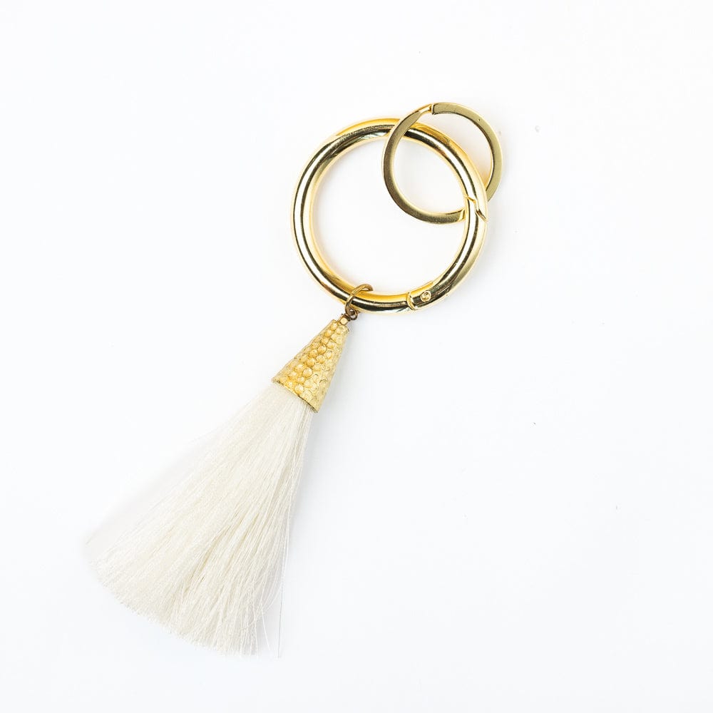 Eloise Tassels For Key Rings White