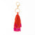 Diana Tassel Beaded Bag Charm Red + Hot Pink Wholesale