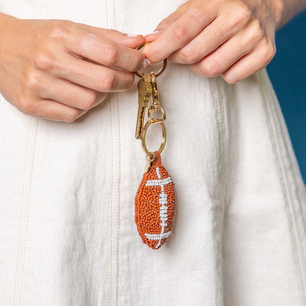 Violet Football Beaded Bag Charm Wholesale