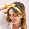 Naomi Bandana Stripe Yellow White