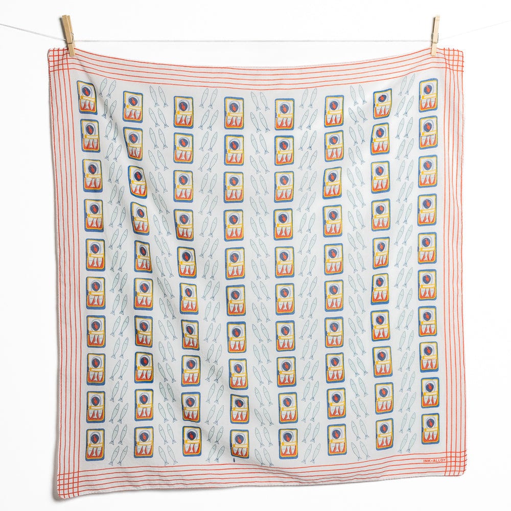 Olivia Square Scarf Sardine Print Wholesale