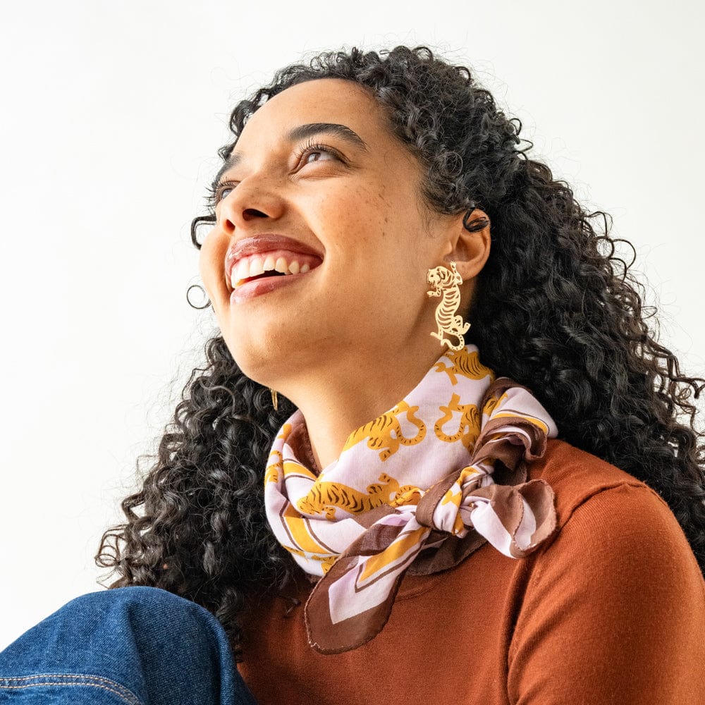 Olivia Square Scarf Tiger Print Wholesale