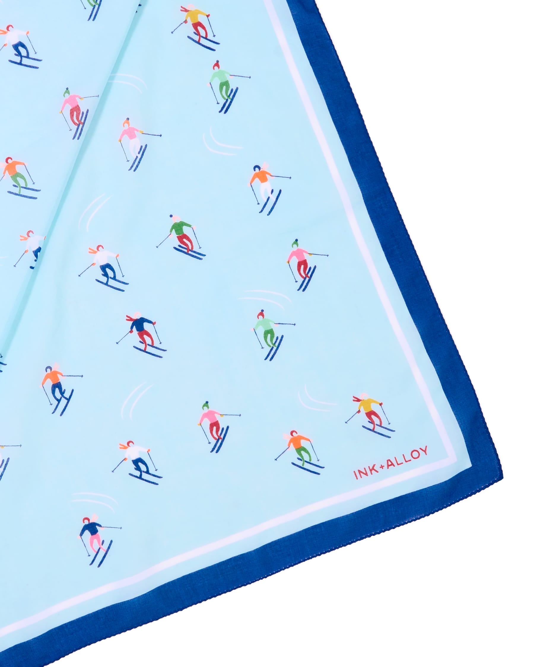 Olivia Square Scarf Skier Print 36x36