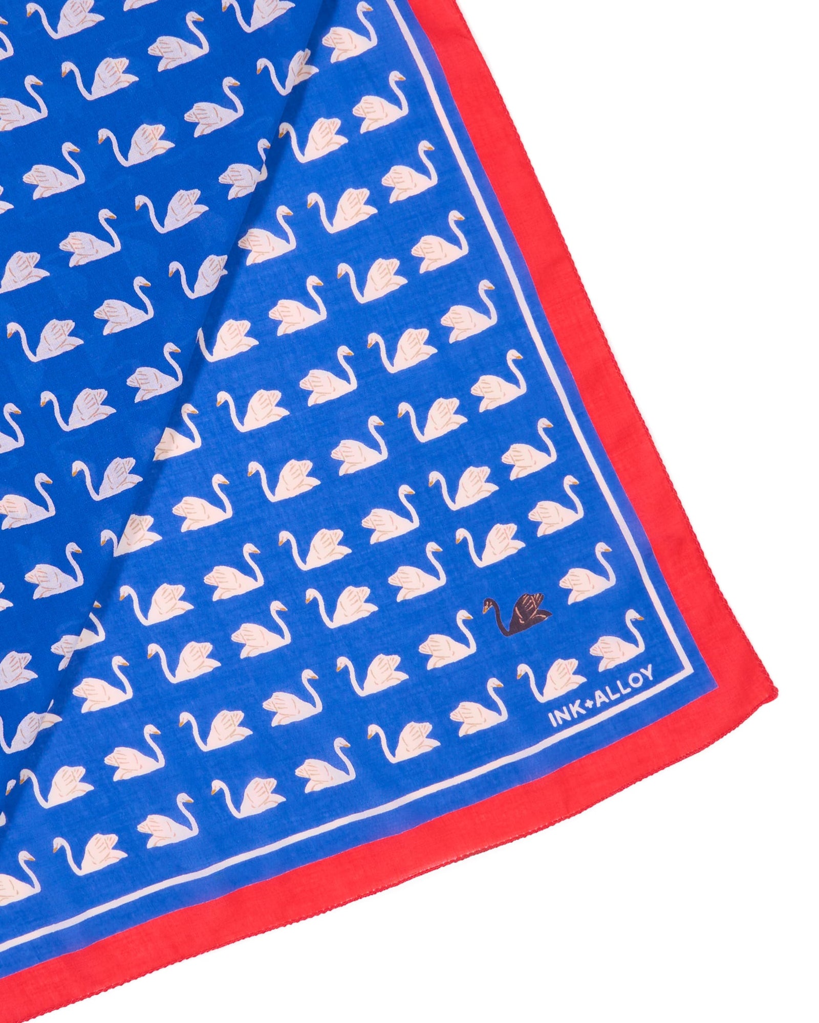 Olivia Square Scarf Swan Print 36x36