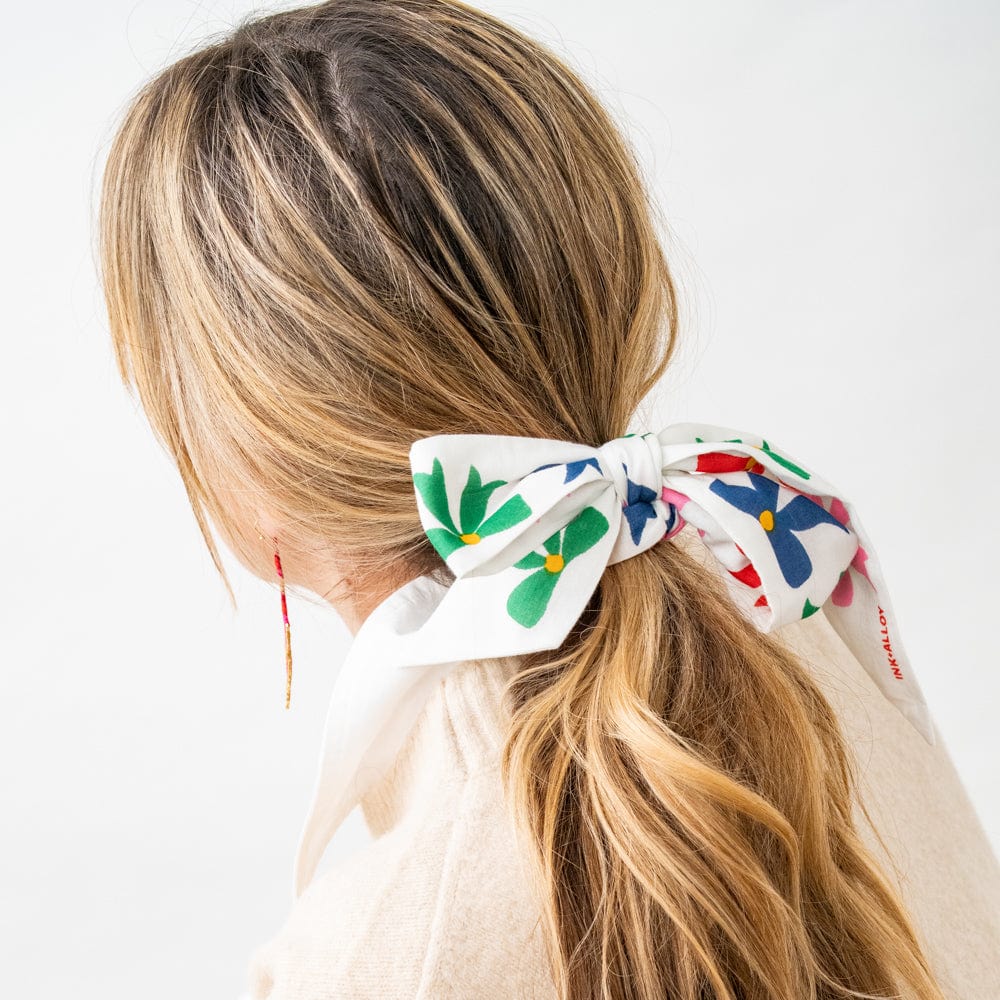 Camile Skinny Scarf Bow Print Wholesale