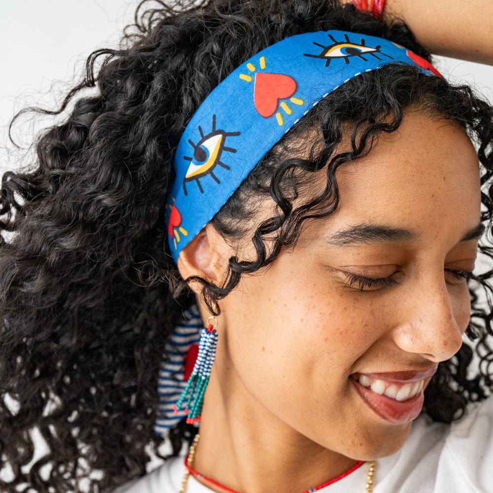 Camile Skinny Scarf Evil Eye Print Wholesale