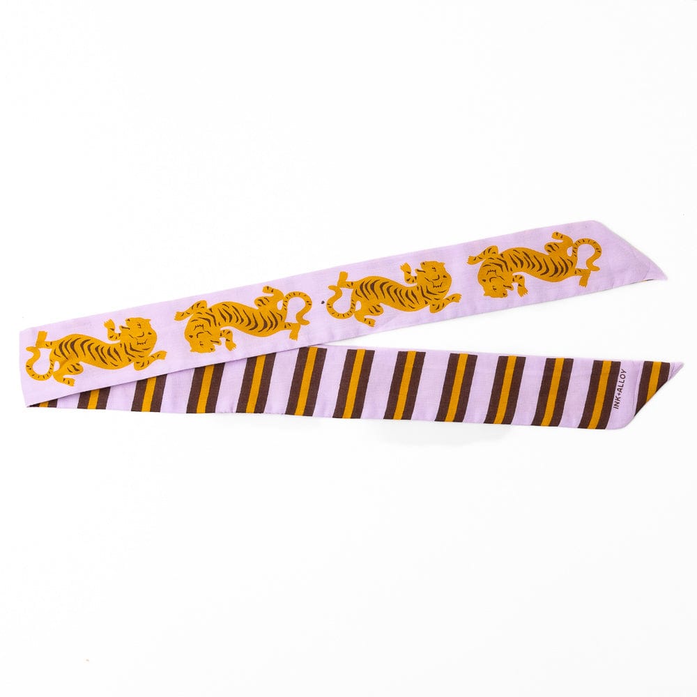 Camile Skinny Scarf Tiger Print Wholesale