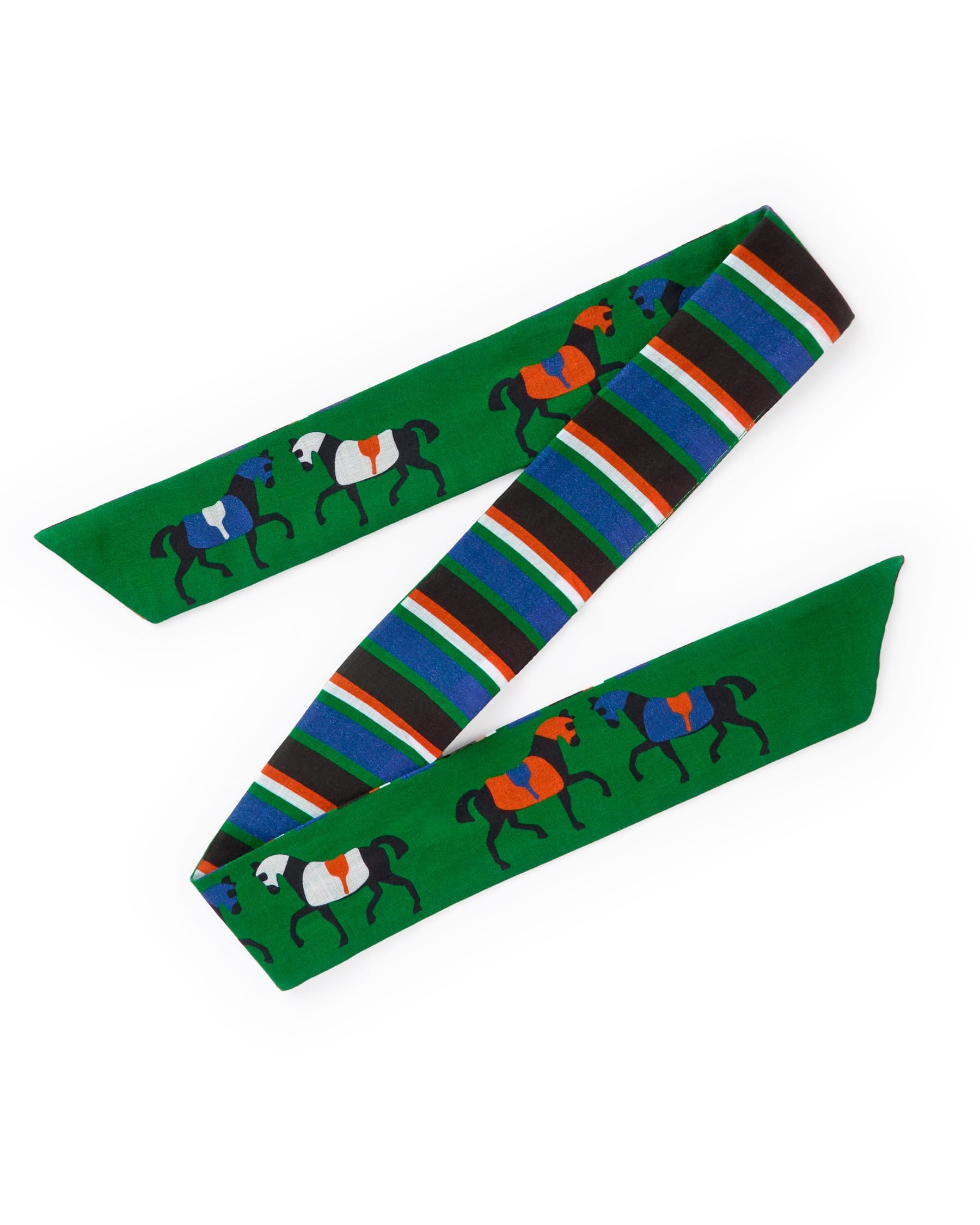 Camile Skinny Scarf Horse Print 36x2