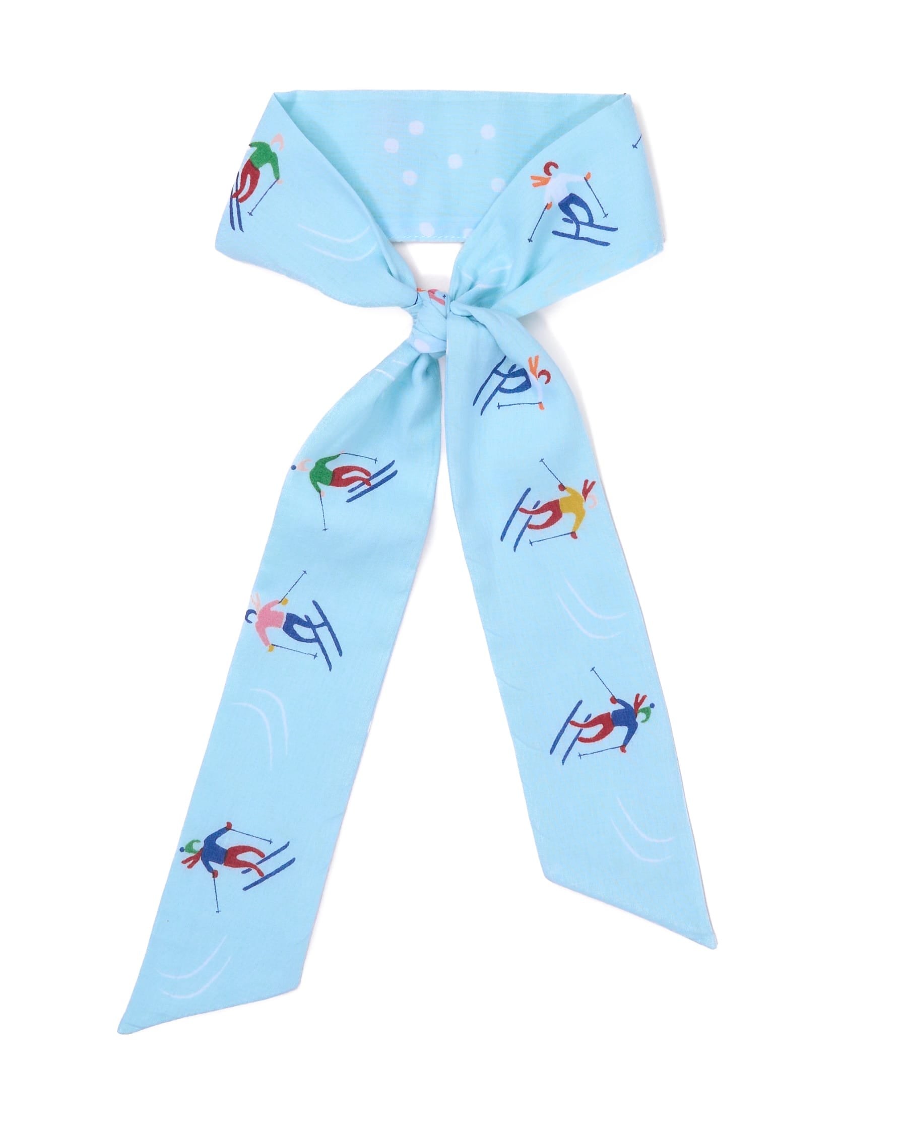 Camile Skinny Scarf Skier Print 36x2