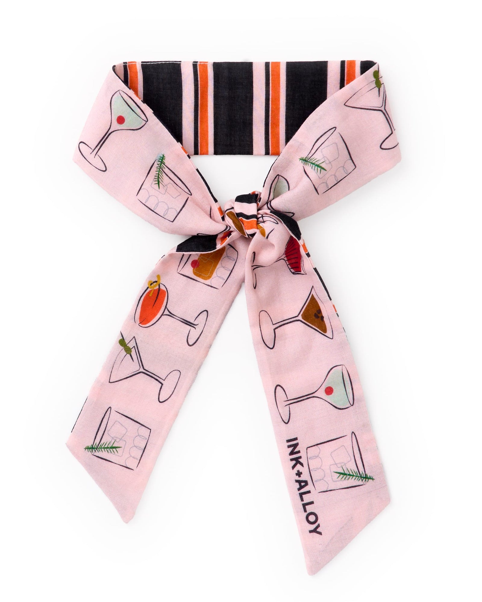 Camile Skinny Scarf Cocktail Print 36x2