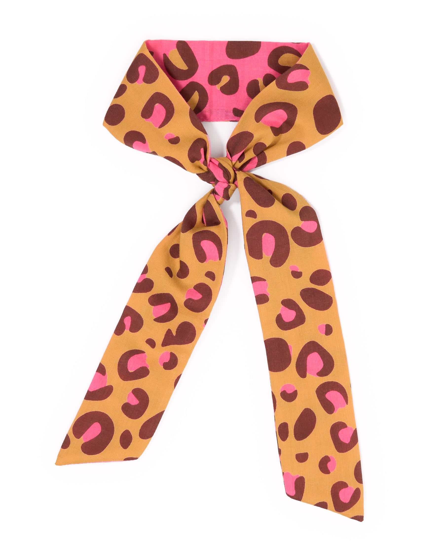 Camile Skinny Scarf Cheetah Print 36x2