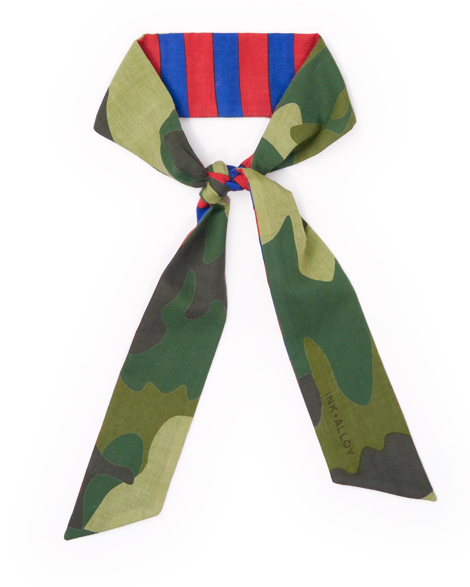 Camile Skinny Scarf Camo Print 36x3