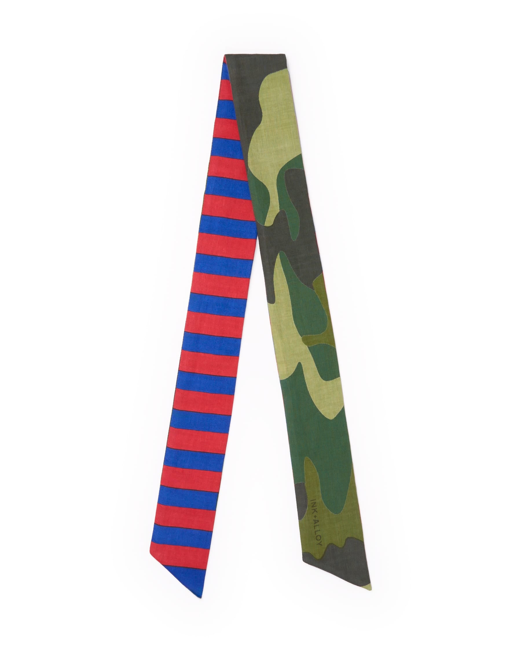 Camile Skinny Scarf Camo Print 36x3