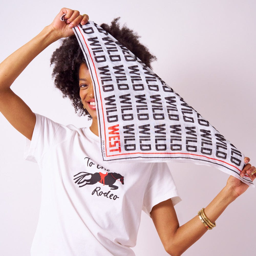 Carson Wild West Print Scarf 21x21 Wholesale