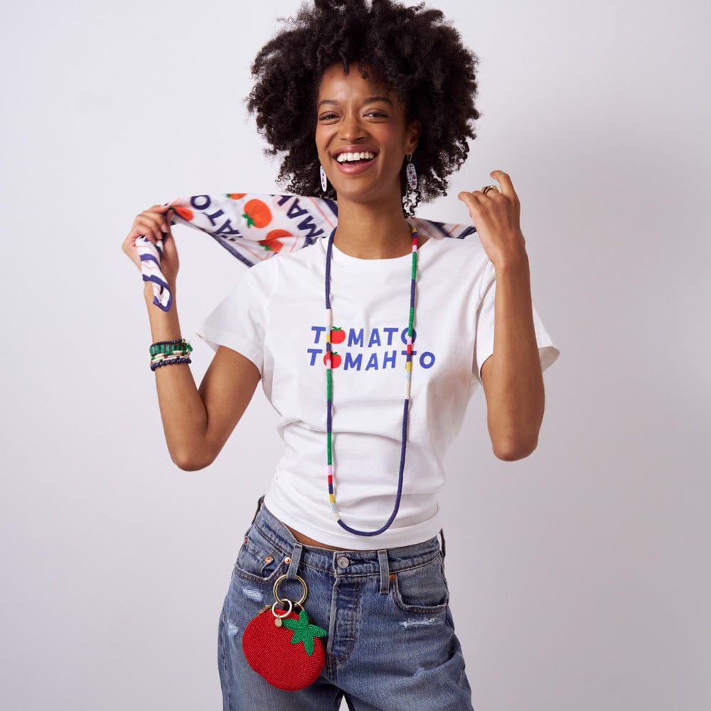 Carson Tomato Tomahto Print Scarf 21x21 Wholesale