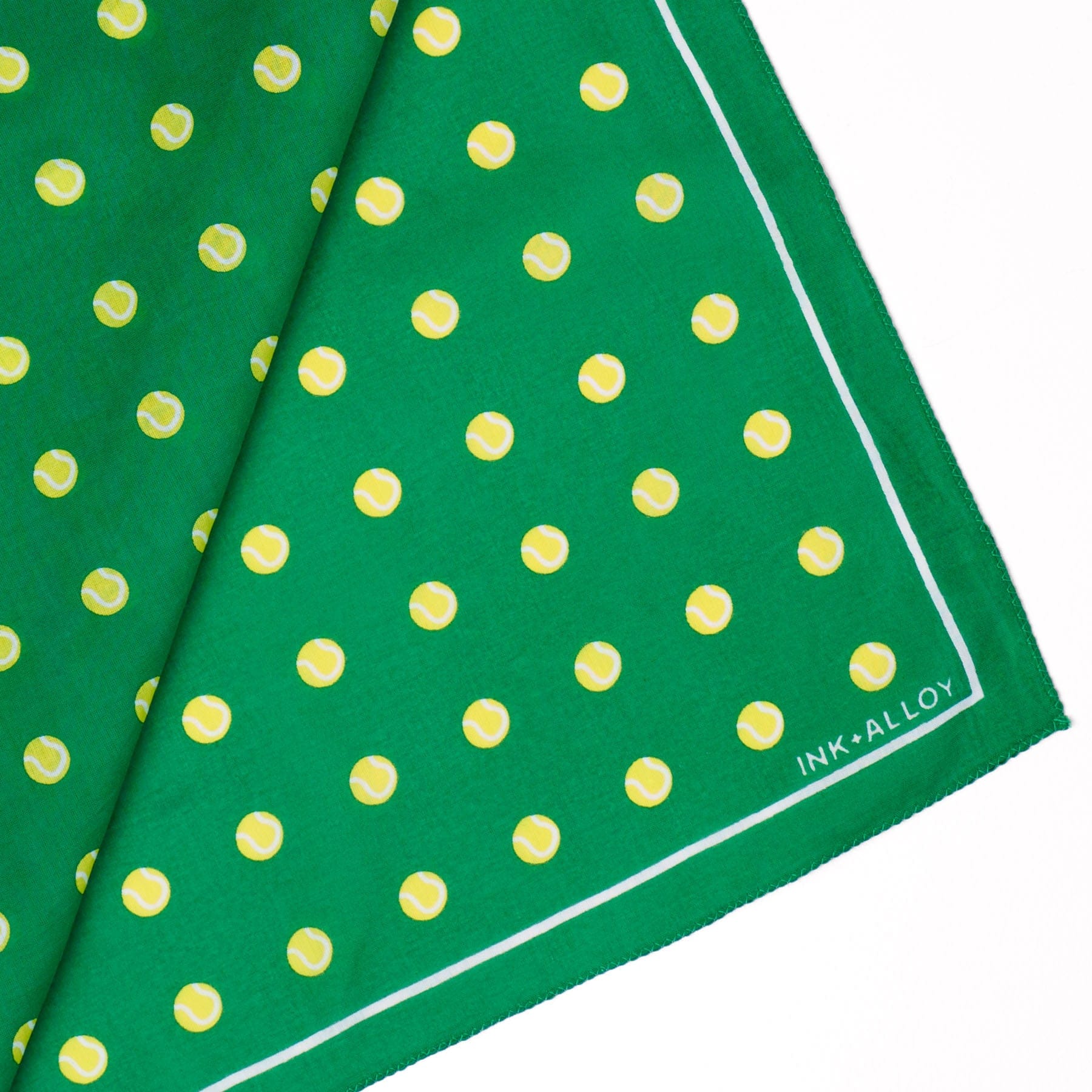 Carson Tennis Ball Print Scarf 21x21 Wholesale