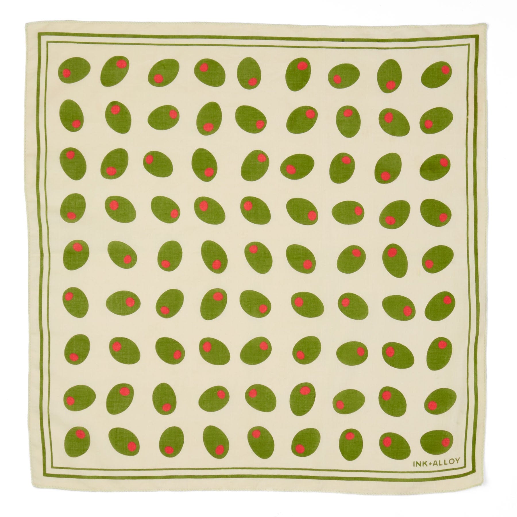 Carson Olive Print Scarf 21x21 Wholesale