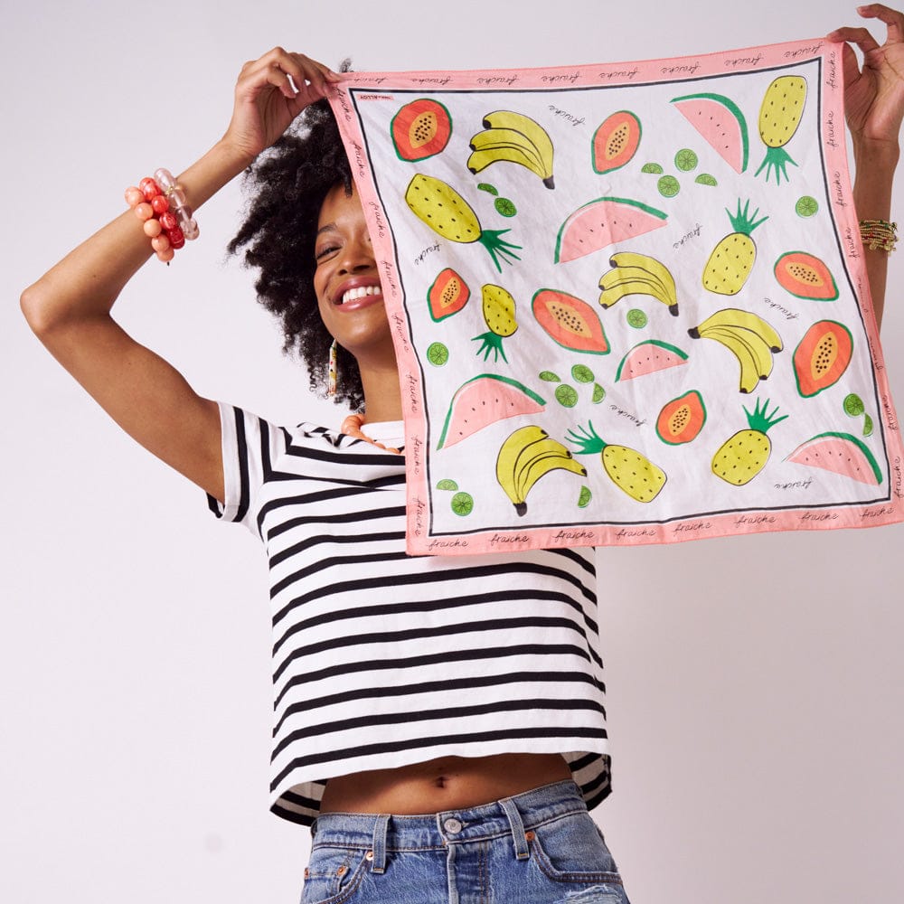 Carson Fruit Print Scarf 21x21 Wholesale