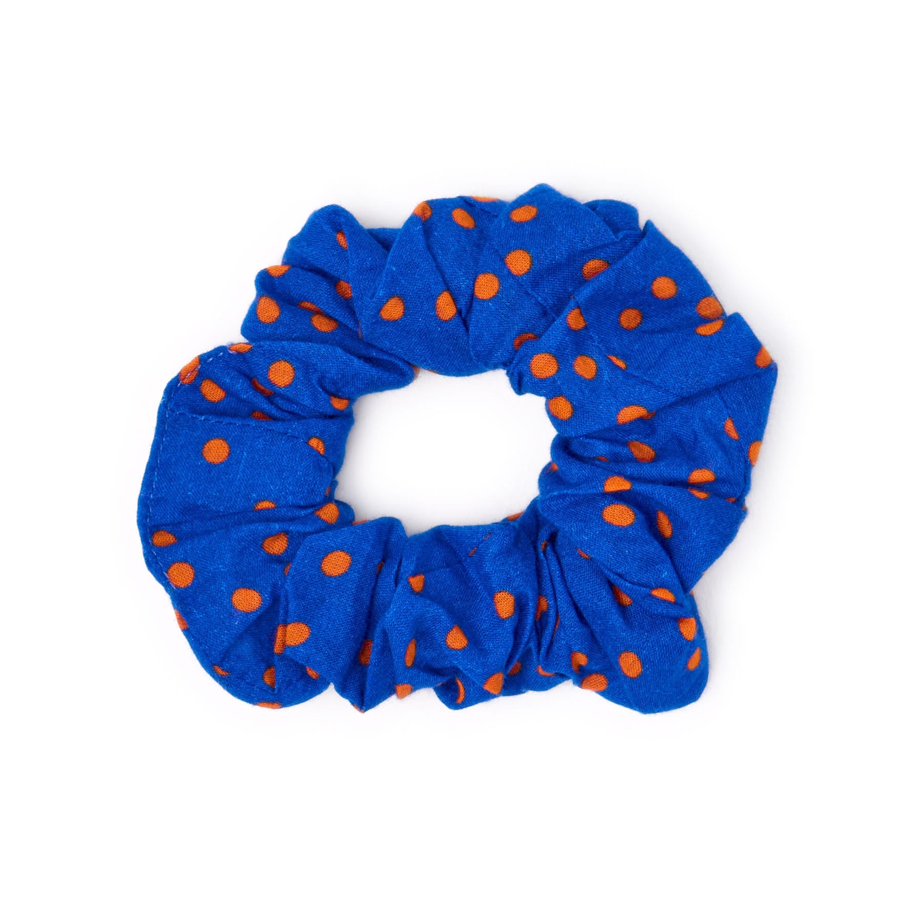 Game Day Alternating Stripe Scarf + Scrunchie Blue + Orange 21x21 Wholesale