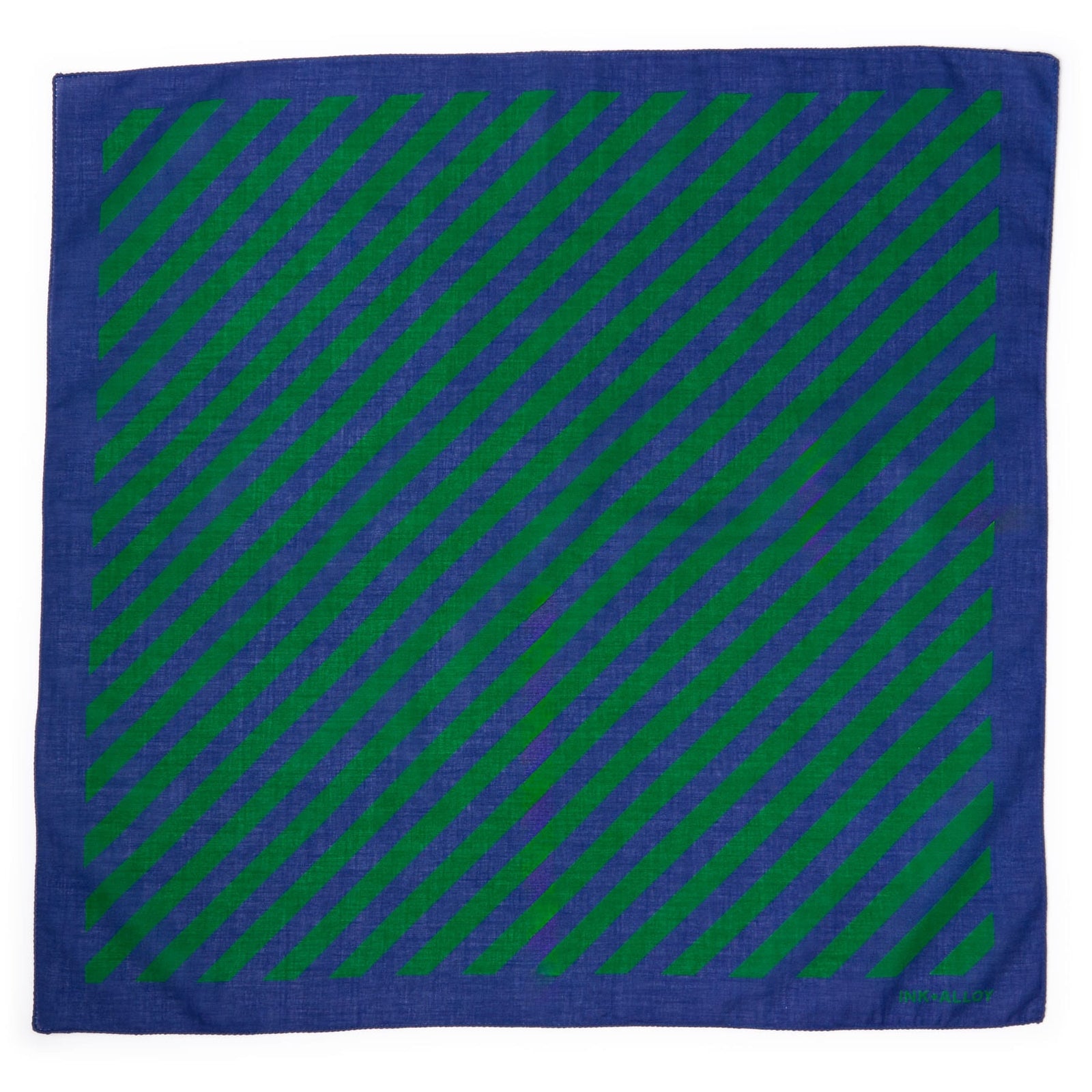 Game Day Diagonal Stripe Scarf + Scrunchie Blue + Green 21x21 Wholesale