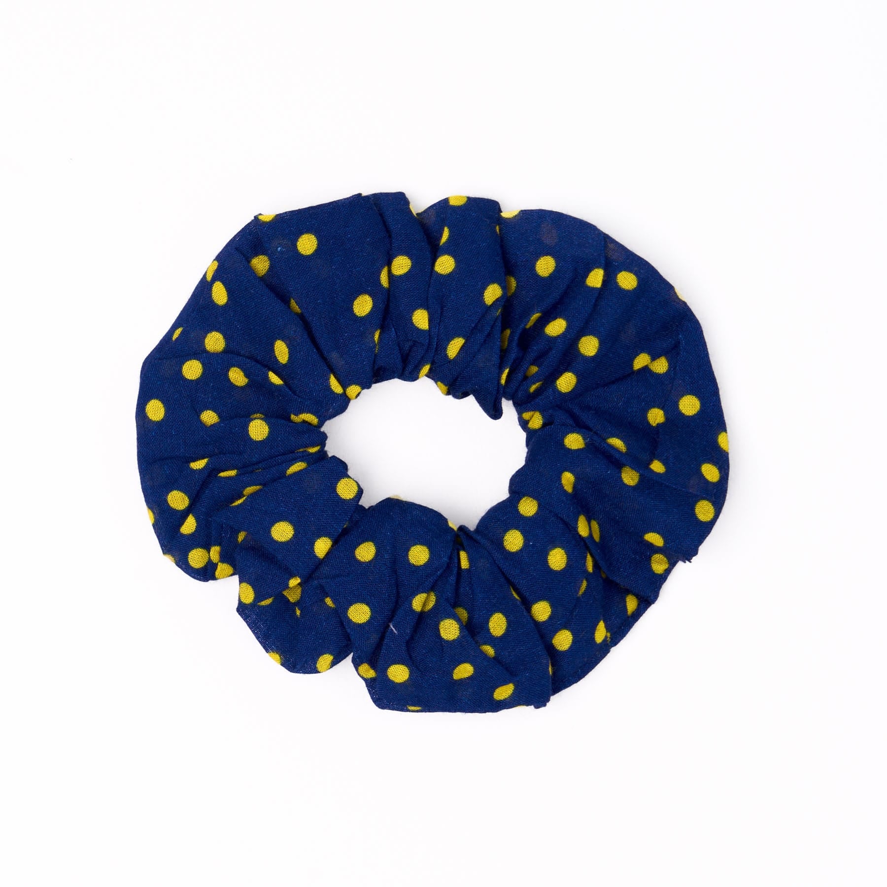 Game Day Alternating Stripe Scarf + Scrunchie Yellow + Navy 21x21 Wholesale