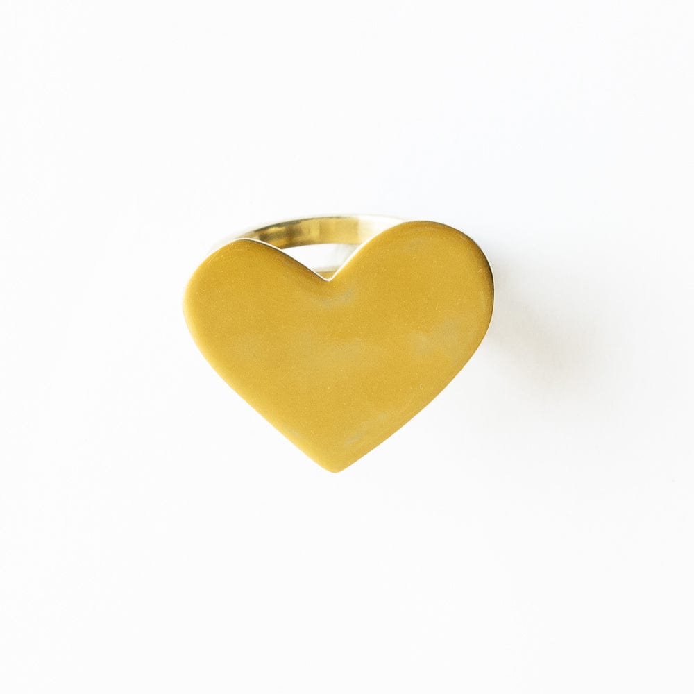 Harper Heart Bandana Ring Brass
