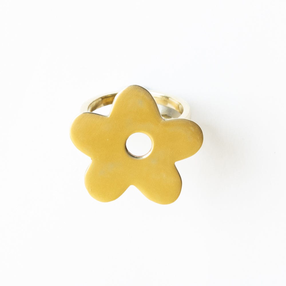 Harper Flower Bandana Ring Brass