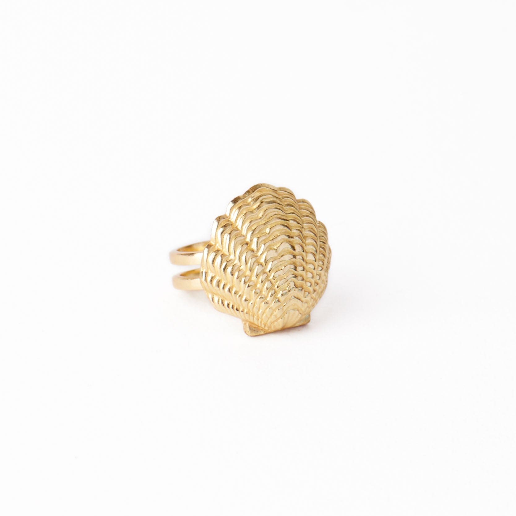 Harper Shell Bandana Ring Brass Wholesale