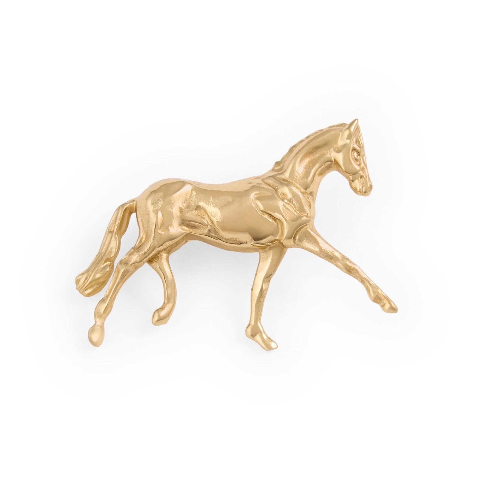 Calliope Horse Brooch Brass