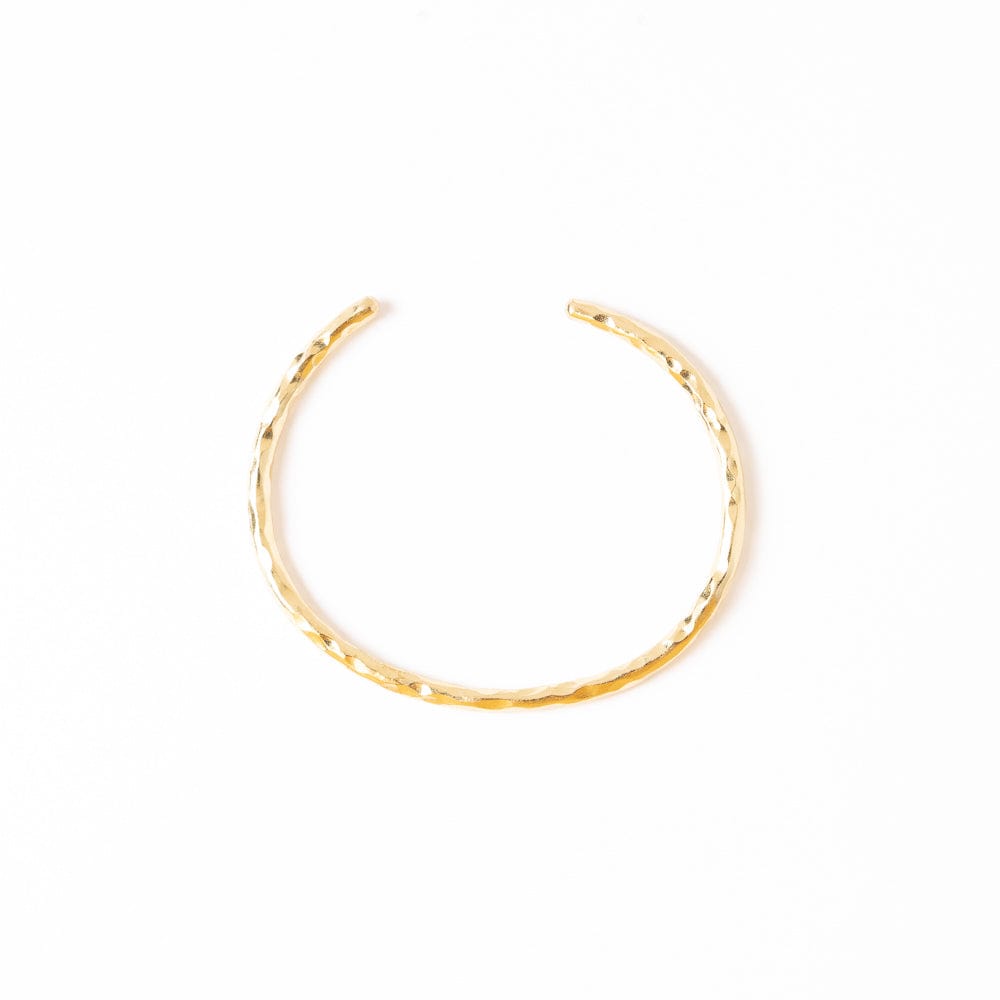 Lydia Hammered Brass Thin Cuff Bracelet Wholesale