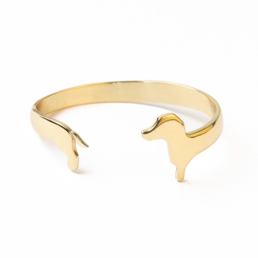 Abigail Dachshund Cuff Bracelet Brass