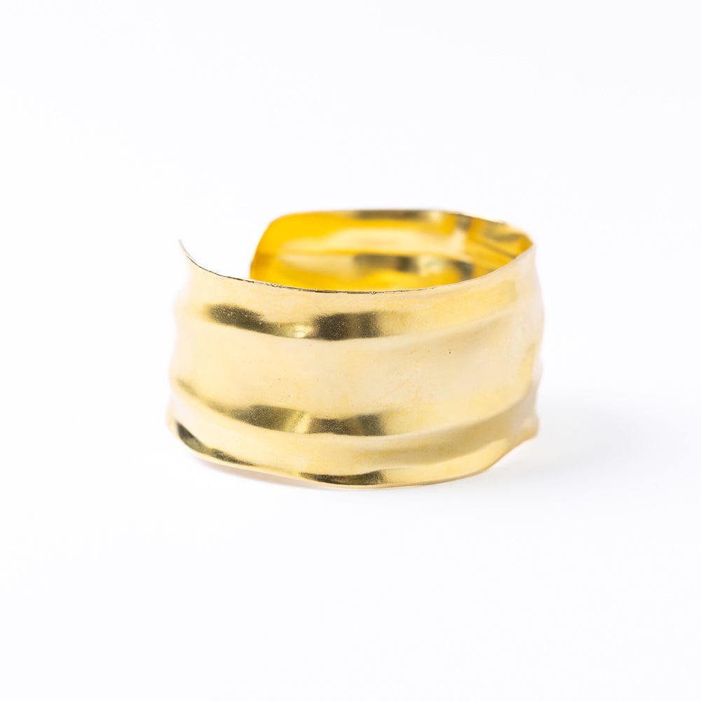 Paloma Large Wavy Cuff Bracelet Brass Wholesale