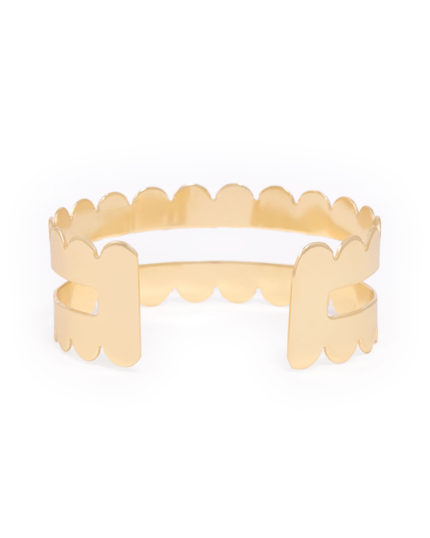 Remi Scalloped Edge Cuff Brass