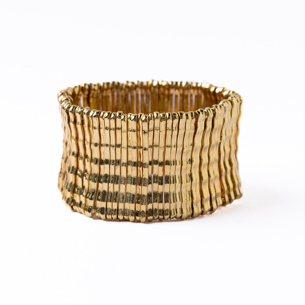 Winnie Wide Stretch Bracelet Brass Wholesale