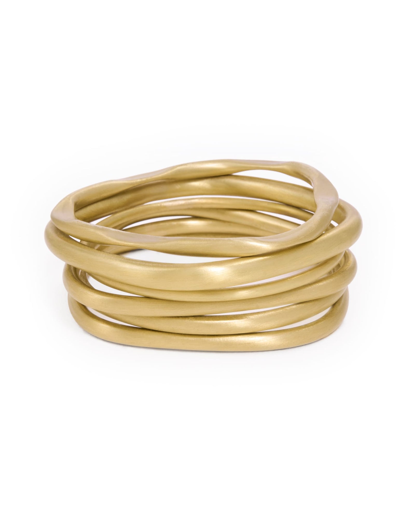 Campbell Bangle Set of 6 Matte Brass
