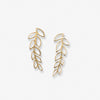 Octavia Open Leaf Vine Drop Earrings Brass Wholesale