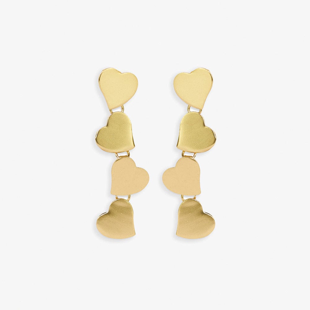 Juliet Falling Hearts Earrings Brass Wholesale