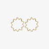 Gretchen Zigzag Circle Earrings Brass Wholesale