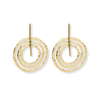 Gretchen Bar and Triple Hammered Circles Earrings Brass Wholesale
