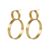 Gretchen Double Circle Earrings Brass Wholesale