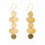 Gretchen Oval Circle Earrings Brass Wholesale