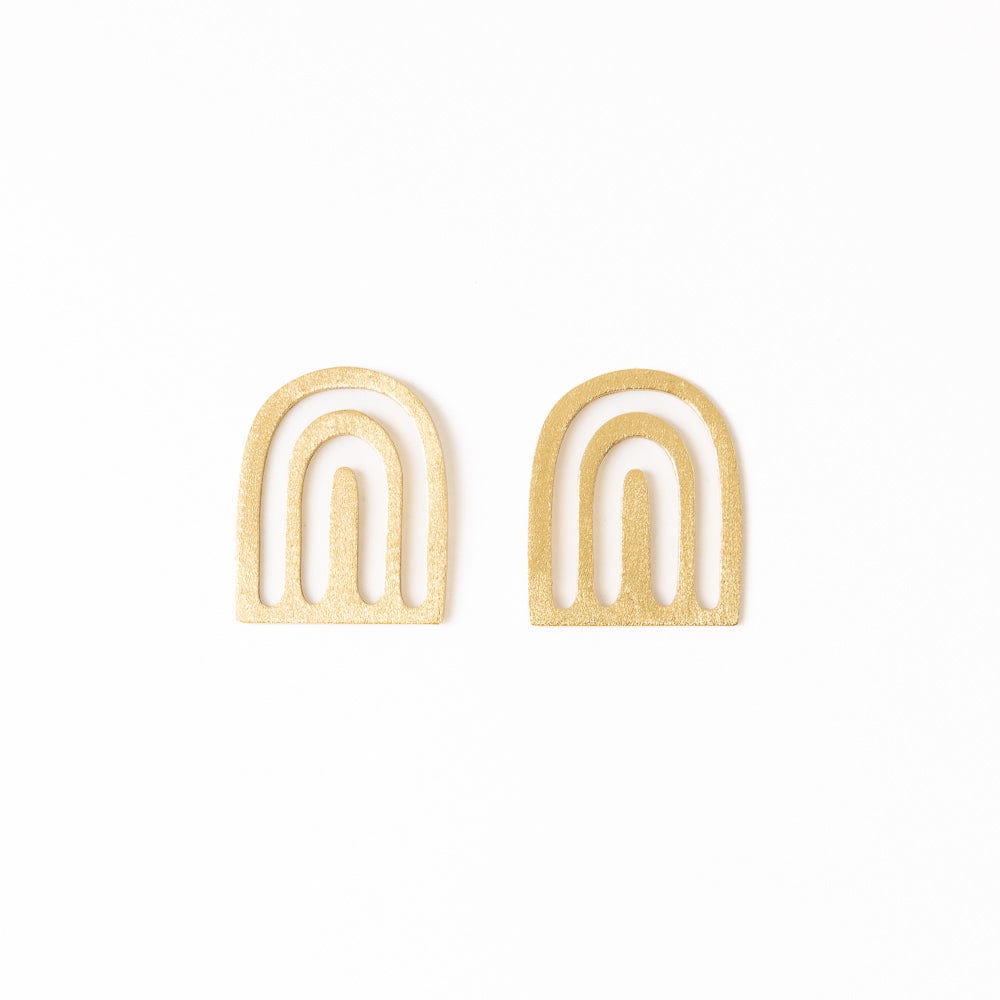 Willow Arches Drop Earrings Brass Wholesale