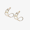 Lindsey Overlapping Chain Link Hoop Earrings Brass Wholesale